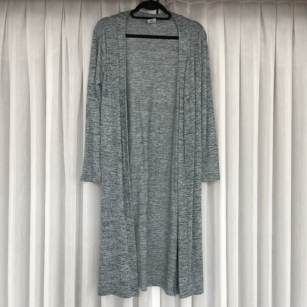 Gray Open Front Women's Sweater